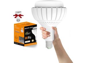 0709987806567 - Led Birne 150W E40 Kaltweiß (Entspricht 1200W Glühbirne) led Lampen Industrielampe mit E27 Adapter 19500LM 6500K 120° Abstrahlwinkel Sparsam led