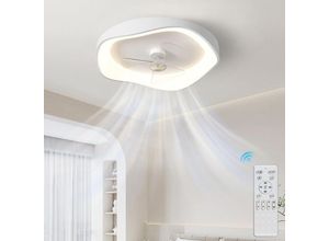 0709987806635 - Oihpaw - Beleuchtung Deckenventilator led Deckenleuchte Ventilator Fernbedienung und app Leise 6 Lüftungsgesch 3 Farben