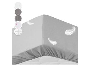 0710535489644 - Soft Wonder-Edition Spannbettlaken 140-160 x 200 cm Mikrofaser - Hellgrau - Sleepwise