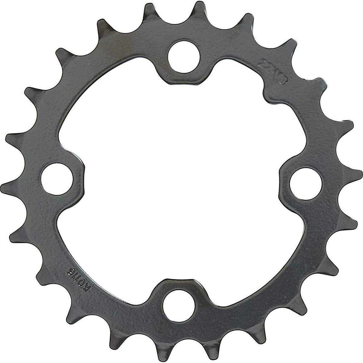 0710845409059 - Kettenblatt MTB 22T aus mattschwarzem Stahl - 64mm BCD 9 Gänge