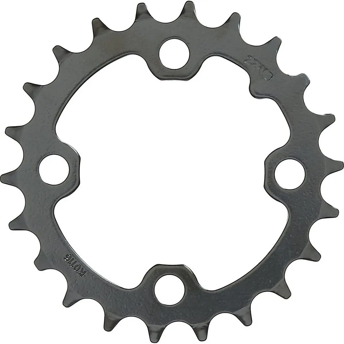 0710845411120 - Kettenblatt MTB 24T 64mm aus mattschwarzem Stahl für 9 Gänge