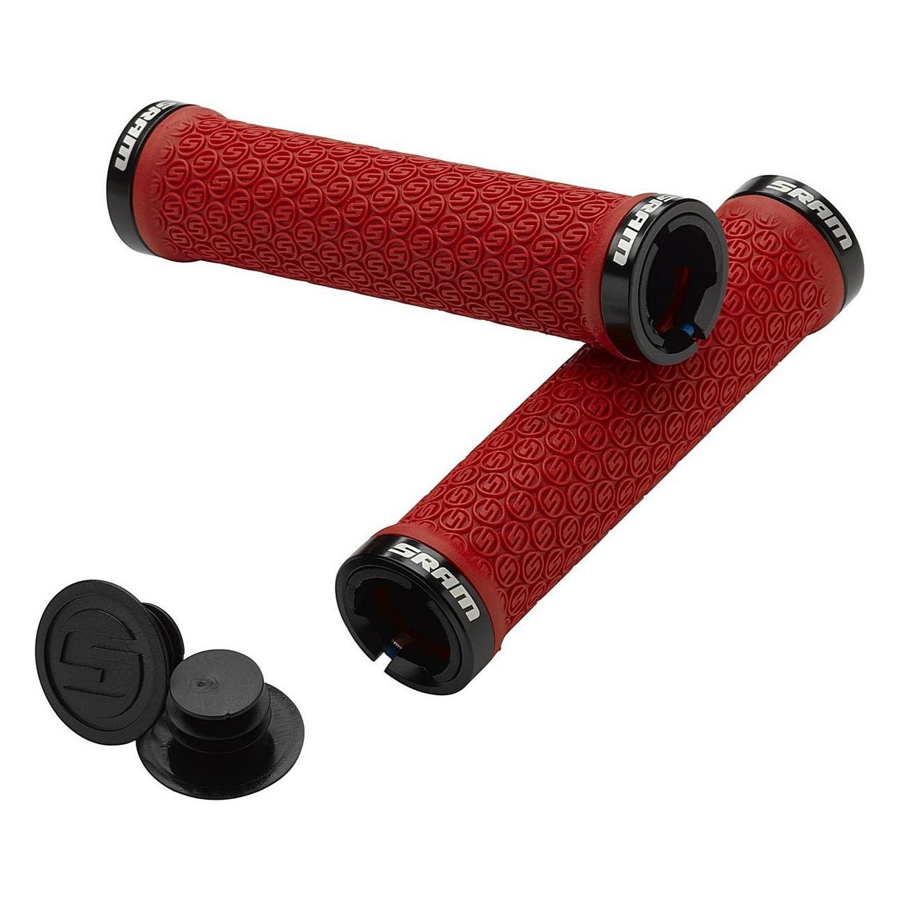 0710845622083 - Locking Griffe Rot mit Doppelklemmung und Endkappen - Sicherer Griff für Fahrrad 0710845622083 - Locking Griffe Rot mit Doppelklemmung und Endkappen - Sicherer Griff für Fahrrad