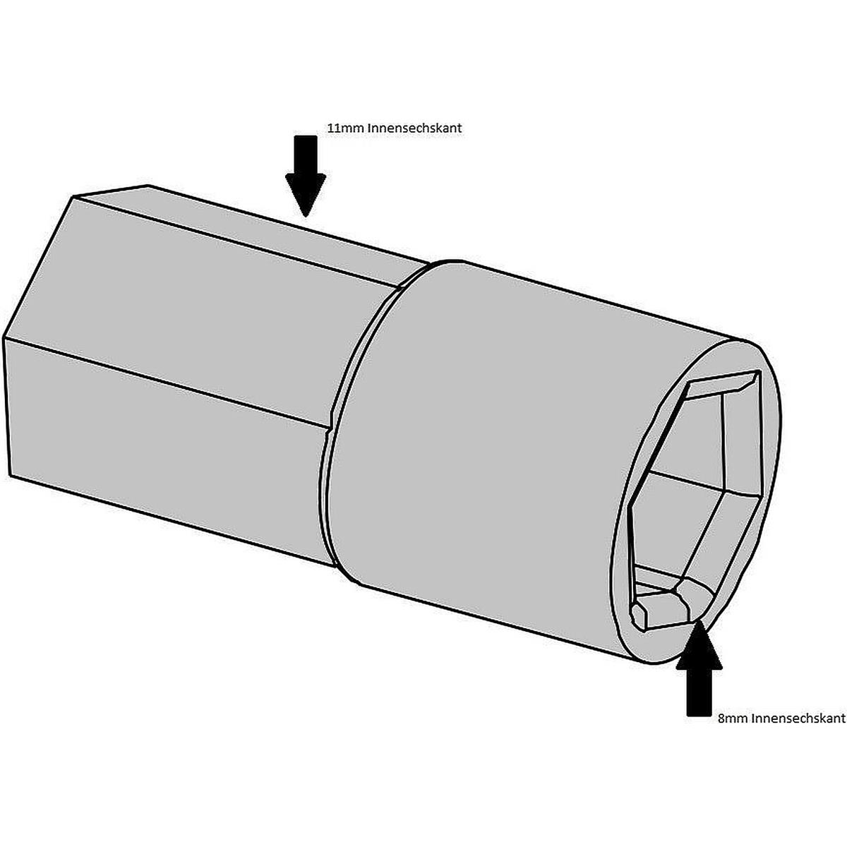 0710845649417 - Werkzeug zur Entfernung des FH MTB Naben Körpers mit 11 mm Adapter