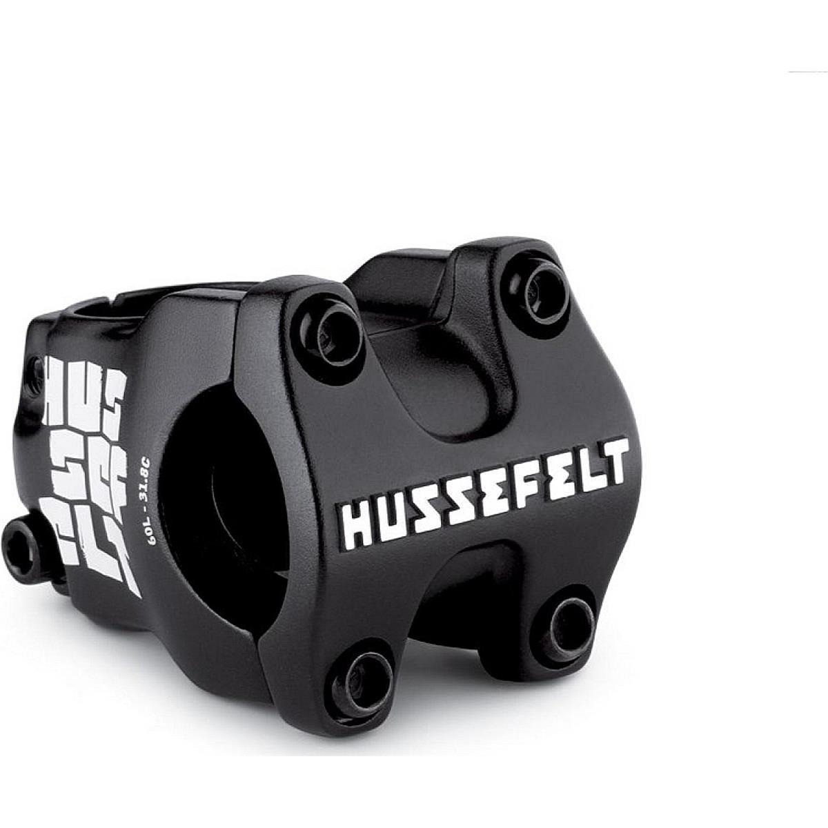 0710845664939 - Hussefelt 60mm 0° Lenkerklemmung aus Aluminium 7075 Matt Schwarz 318mm