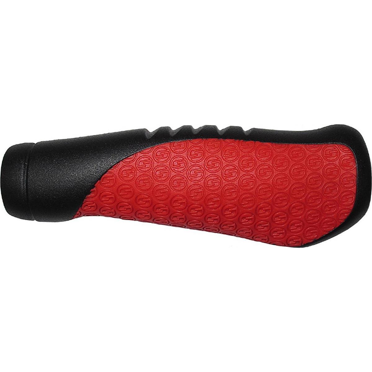 0710845667046 - MTB Griffe Comfort Ergonomisch Schwarz Rot 133mm