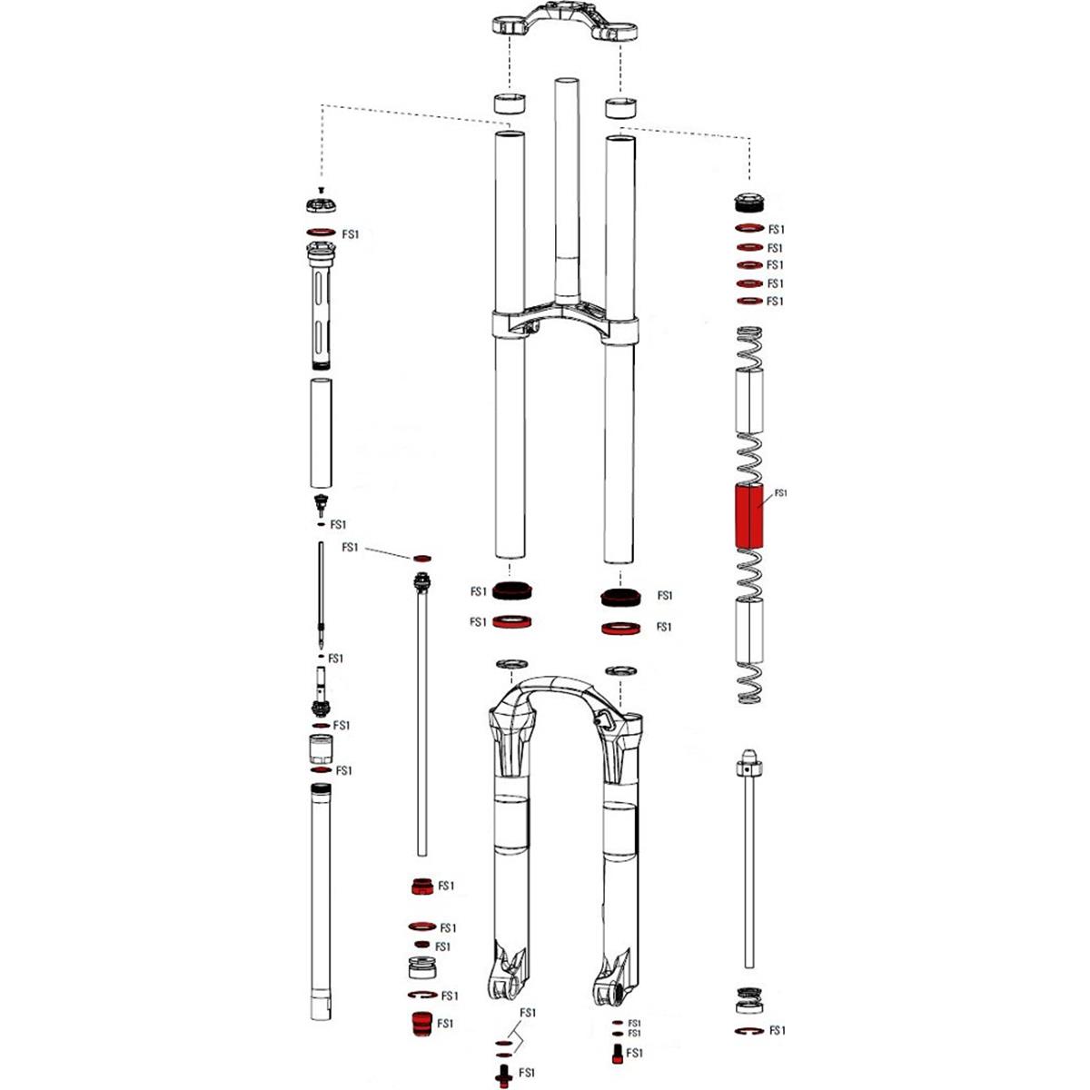 0710845775253 - Komplettes Wartungsset für Solo Air Boxxer Team B1 - Dichtungen und Hardware enthalten