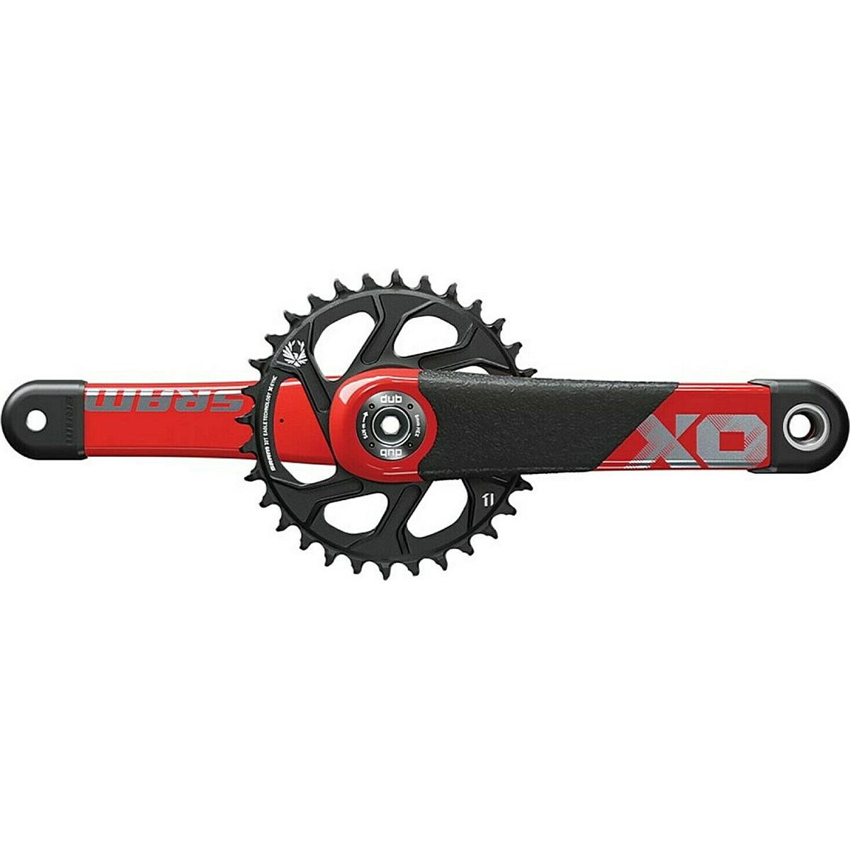 0710845854248 - X01 DH Kurbel 165mm 34T DUB Rot - Extreme Leistung für Downhill