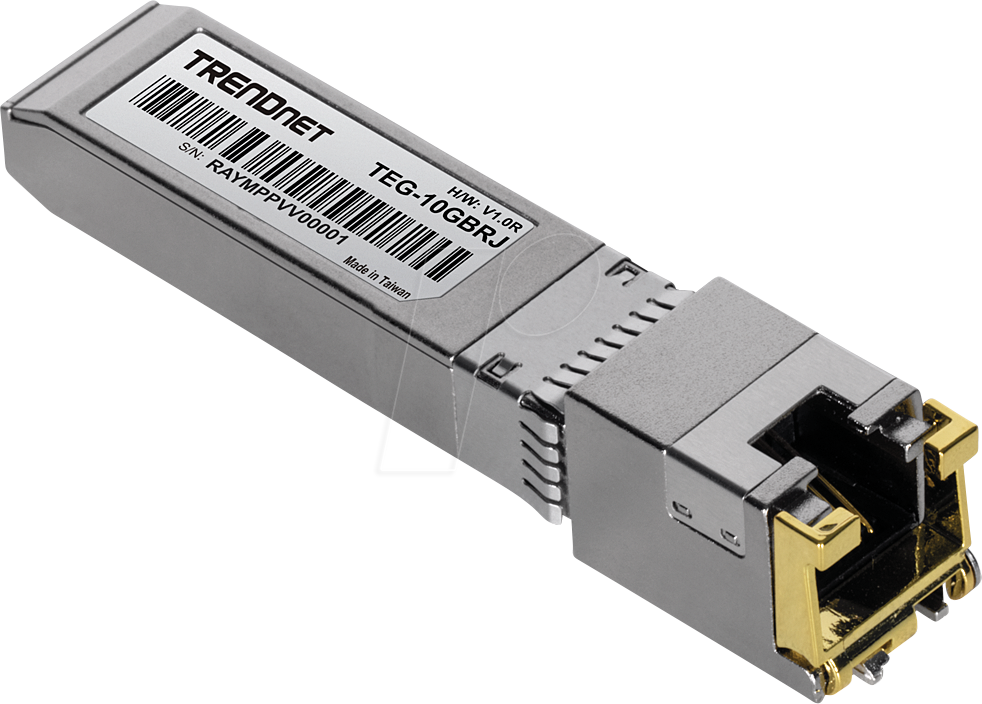 0710931140743 - TRENDnet TEG 10GBRJ - SFP+-Transceiver-Modul - 10 GigE 5 GigE 25 GigE - 1000Base-T 10GBase-T 25GBase-T 5GBase-T - RJ-45 - bis zu 100 m