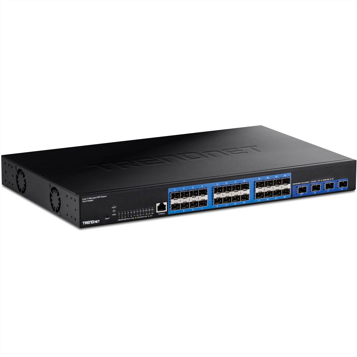 0710931140996 - TRENDnet 28-Port Layer 2 Managed SFP Switch with 10G SFP+