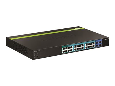 0710931160208 - TRENDnet TPE TPE-2840WS 28-Port Gigabit Web Smart PoE+ Switch - Switch - managed - 4 x 10 100 1000 (PoE+) + 20 x 10 100 1000 (PoE) + 4 x SFP - Desktop an Rack montierbar - PoE+ (185 W)