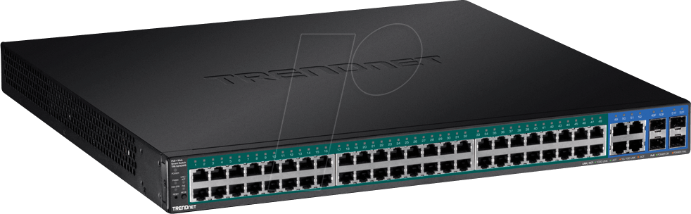 0710931161144 - TRENDnet TPE-5240WS Gigabit Ethernet (10 100 1000) Energie Über Ethernet (PoE) Unterstützung 1U Schwarz Netzwerk-Switch