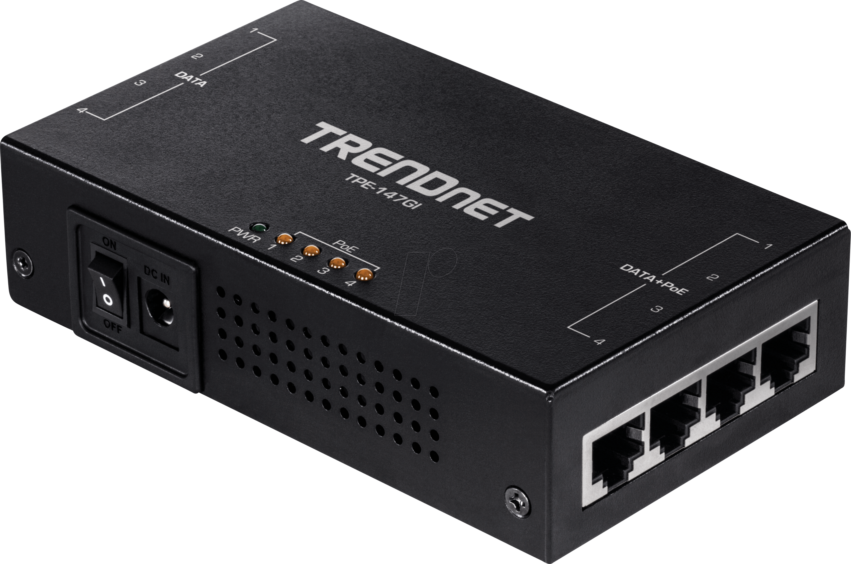 0710931161724 - TrendNet TPE-147GI PoE Injektor 10   100   1000 MBit s IEEE 8023at (255 W)