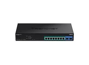 0710931162103 - TRENDnet TPE-1021WS - Switch - Smart - 8 x 10 100 1000 (PoE+) + 2 x 10 100 1000 SFP - Desktop an Rack montierbar - PoE+ (130 W)