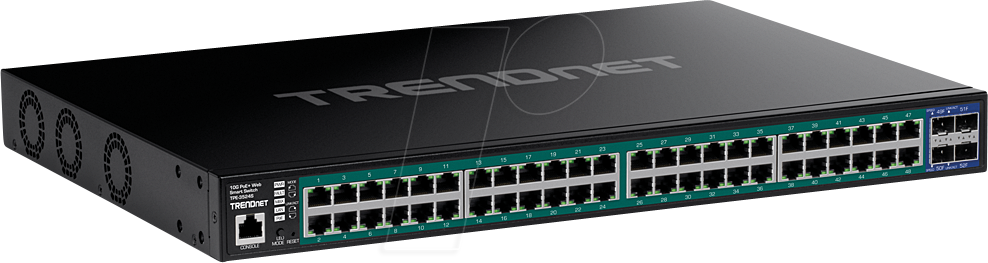 0710931162509 - TRENDnet TPE-3524S - Switch - 52 Ports Web - L2+ - Smart - 48 x 10 100 1000 (PoE+) + 4 x 10 Gigabit SFP+