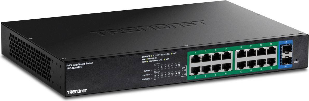 0710931162561 - TRENDnet 18-Port Gigabit EdgeSmart PoE+ Switch