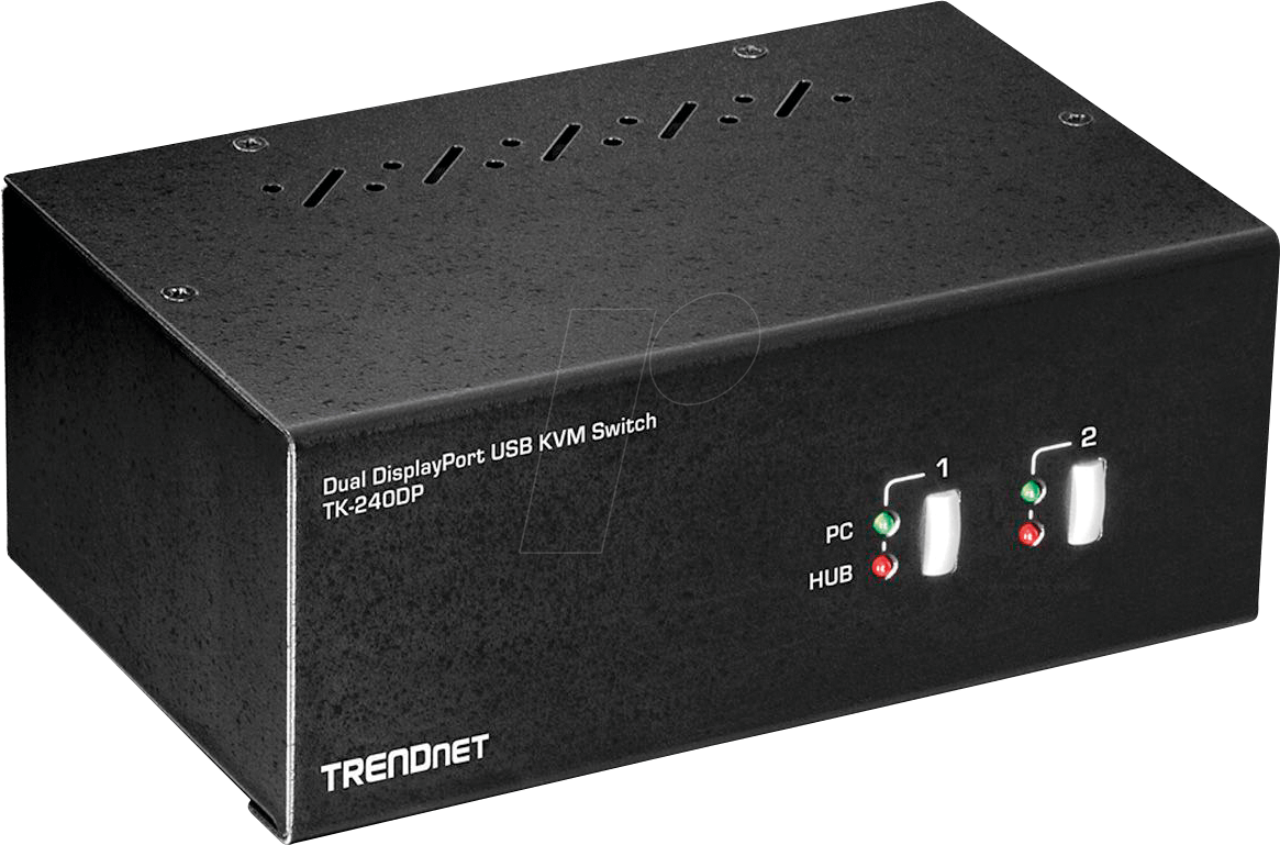 0710931170139 - TRENDnet TK-240DP - KVM- Audio- USB-Switch - 2 x KVM Audio USB - 1 lokaler Benutzer - Desktop - TAA-konform