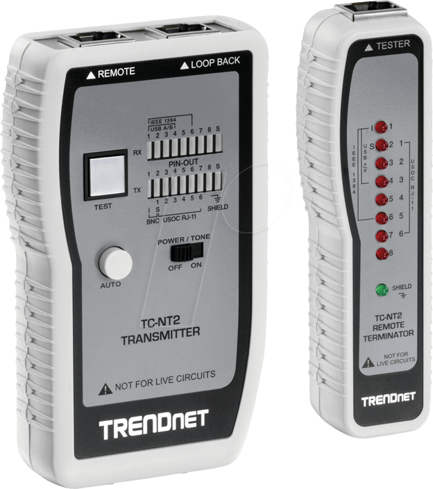 0710931401011 - TRENDnet Netzwerkkabeltester Transport Koffer Kabel 300m TC-NT2