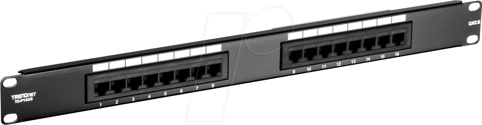 0710931401196 - TRENDnet Patchpanel 16-port Cat6 ungeschirmt 19 TC-P16C6