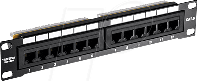 0710931401356 - TRENDnet Patchpanel 12-Port Cat 6 ungeschirmt (10 wide) TC-P12C6