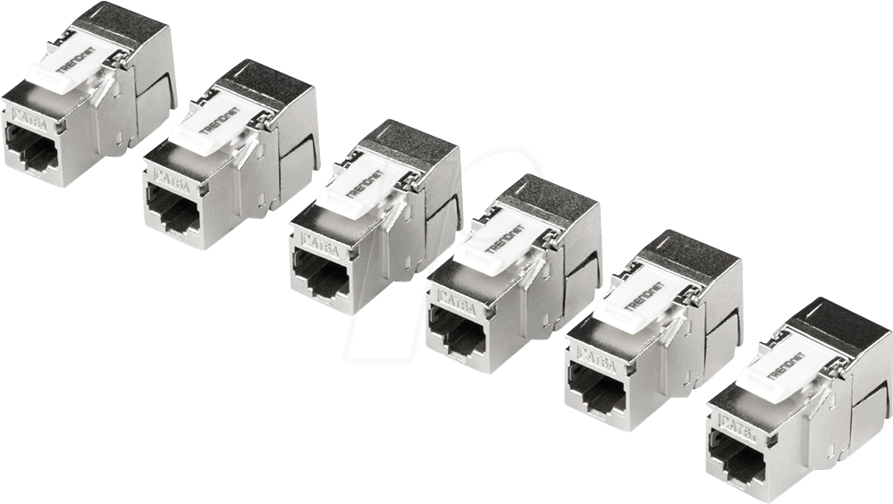 0710931401554 - TC-K06C6A Netzwerkanschlussmodul - Netzwerkanschlussmodule (gewinkelt Silber RJ-45 Buchse 10GBase-T Gold) - Trendnet