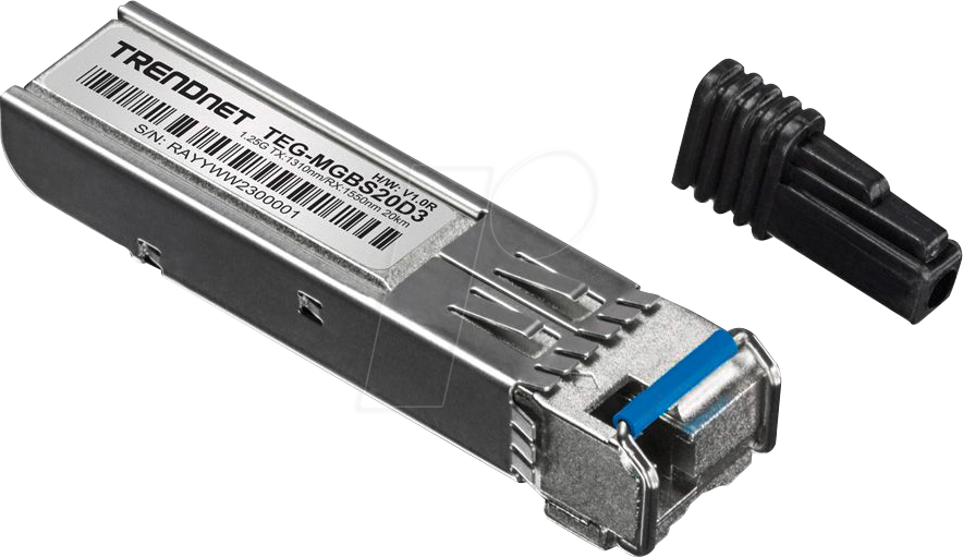 0710931502015 - TRENDnet TEG MGBS20D3 - SFP (Mini-GBIC)-Transceiver-Modul - GigE - 1000Base-LX Fibre Channel - LC Single-Modus - bis zu 20 km