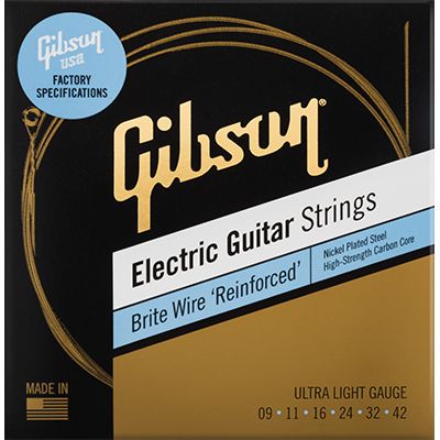 0711106535180 - Brite Wire Reinforced Electric Guitar Strings Ultra Light Gauge 9-42