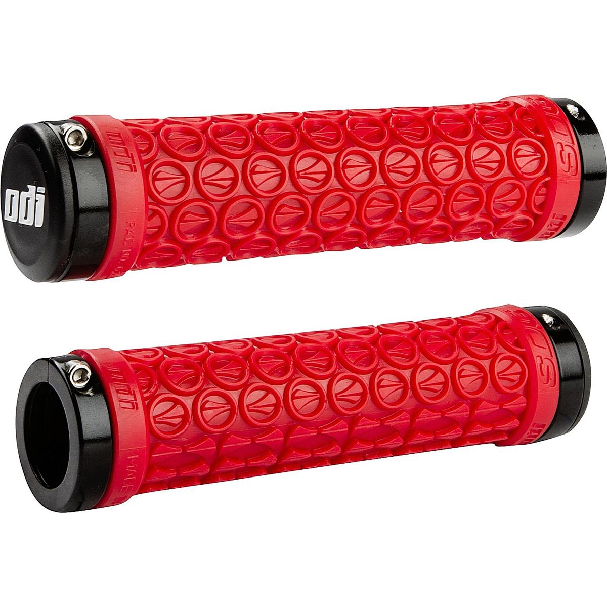 0711484160776 - MTB Griffe SDG Lock-On Rot mit Schwarzen Klemmen - 130mm