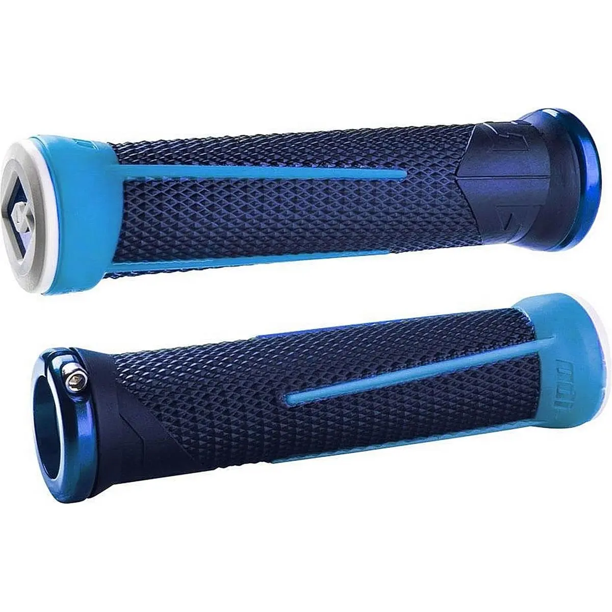 0711484174674 - MTB Griffe AG1 Signature Lock-On 21 Blau-Azur mit blauen Klemmen 135mm