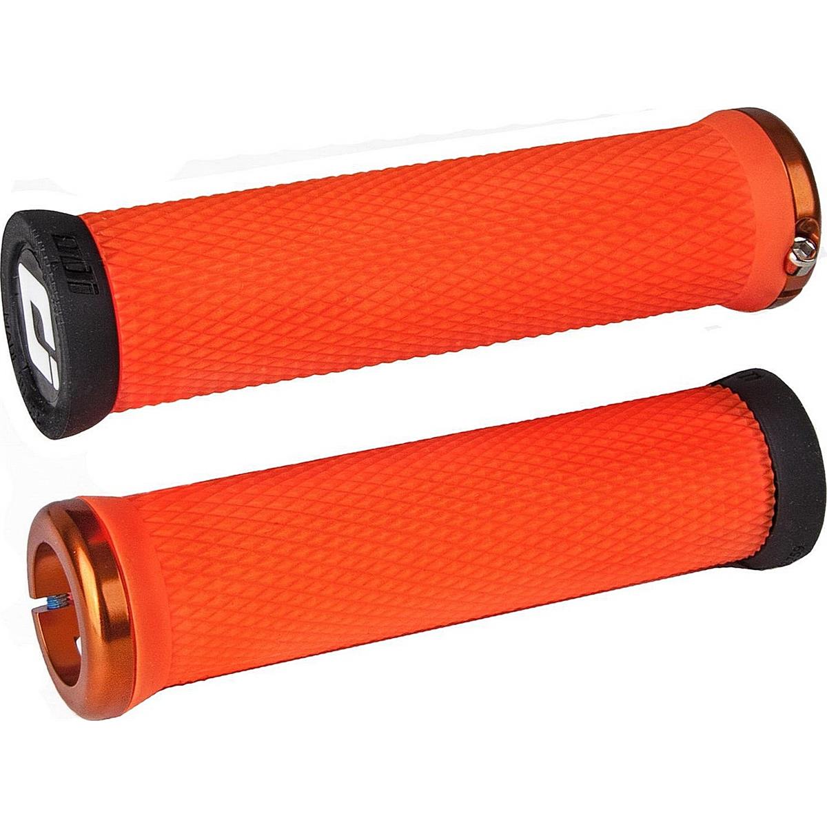 0711484190384 - MTB Elite Motion Lock-On 21 Griffe Orange mit Klemmen - 130mm