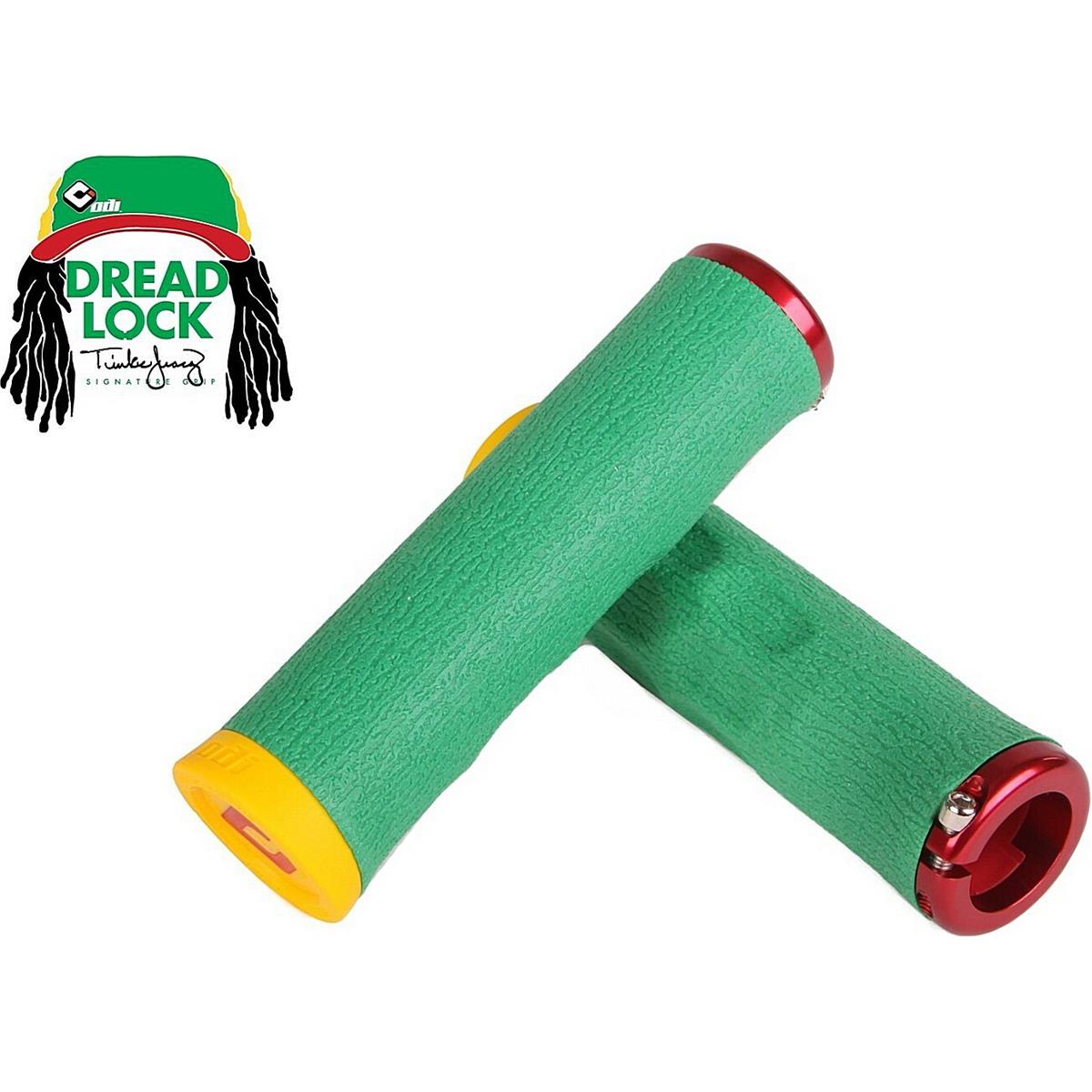 0711484192319 - MTB Griffe Dread Lock Rasta 130mm - Tinker Juarez Signature mit Offset Grip Design