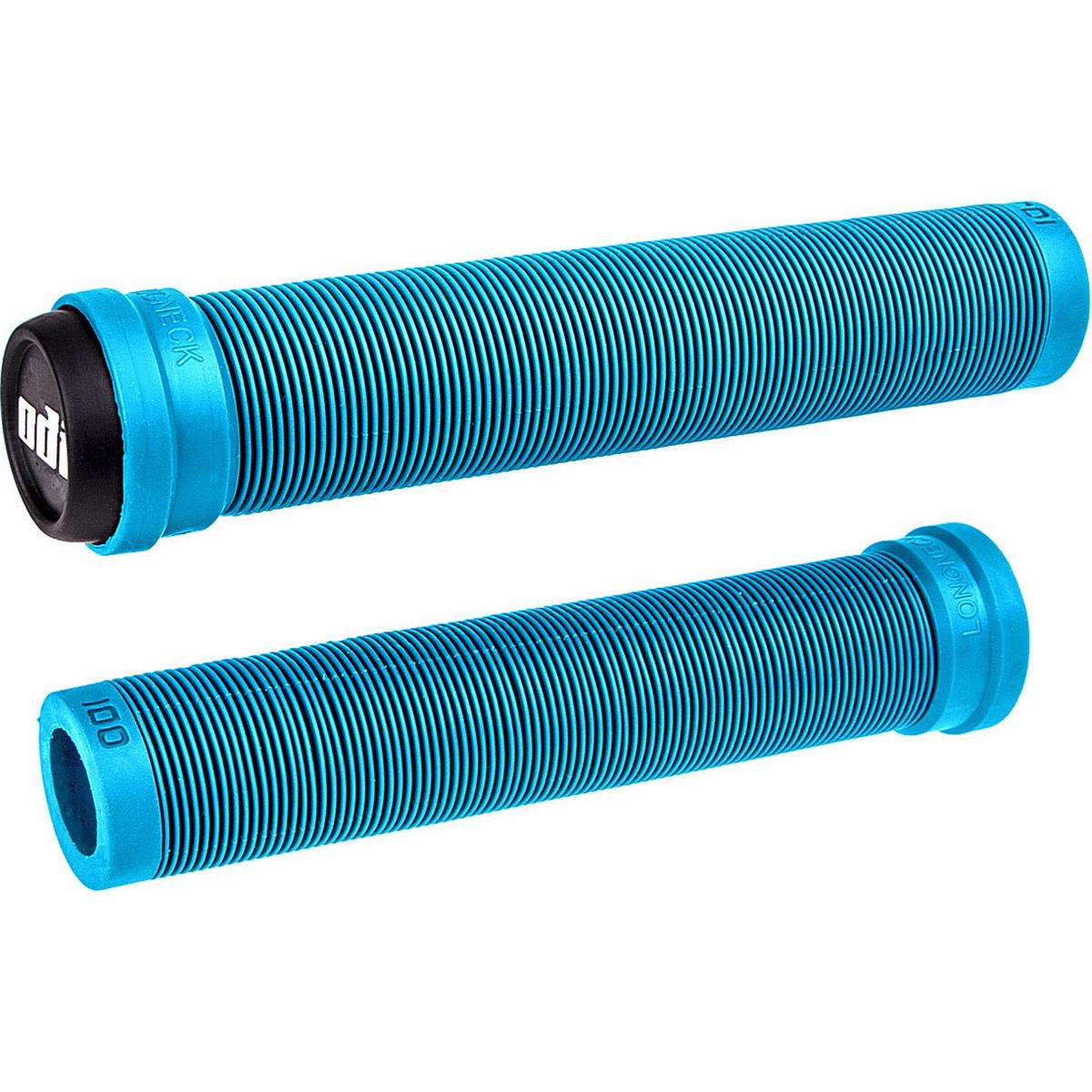 0711484192821 - BMX Longneck SLX Griffe ohne Flansch Blau 160mm - Rillen-Design SOFT-Mischung Kappen inklusive