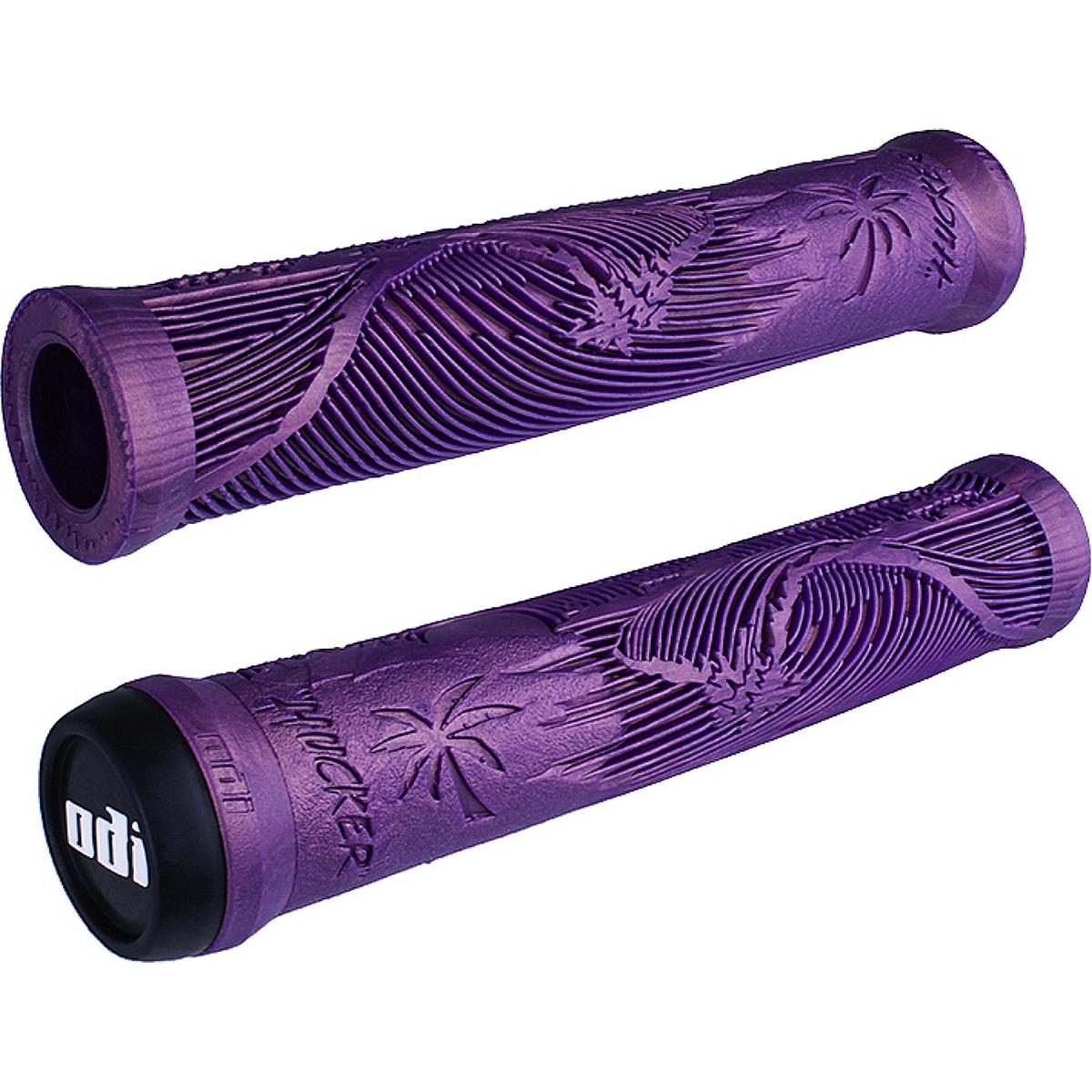 0711484194283 - Odi Hucker Signature Griffe 160mm ohne Flansch - Lila Einzigartiges Design für BMX