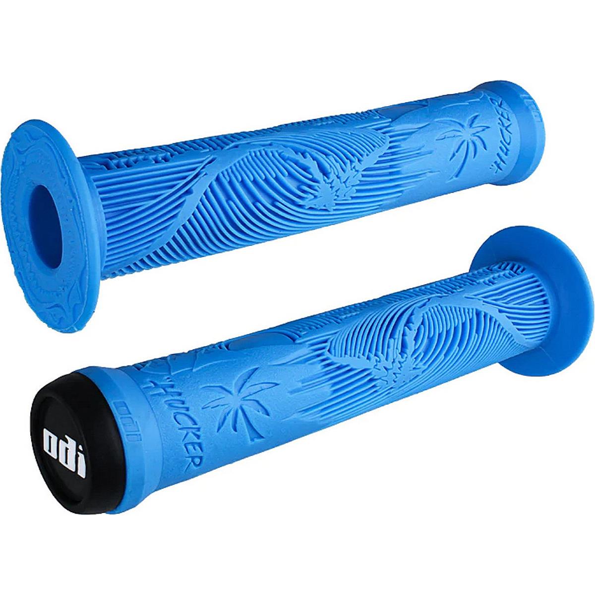 0711484194313 - Odi Hucker Signature Griffe mit blauer Flansch - 160 mm für BMX