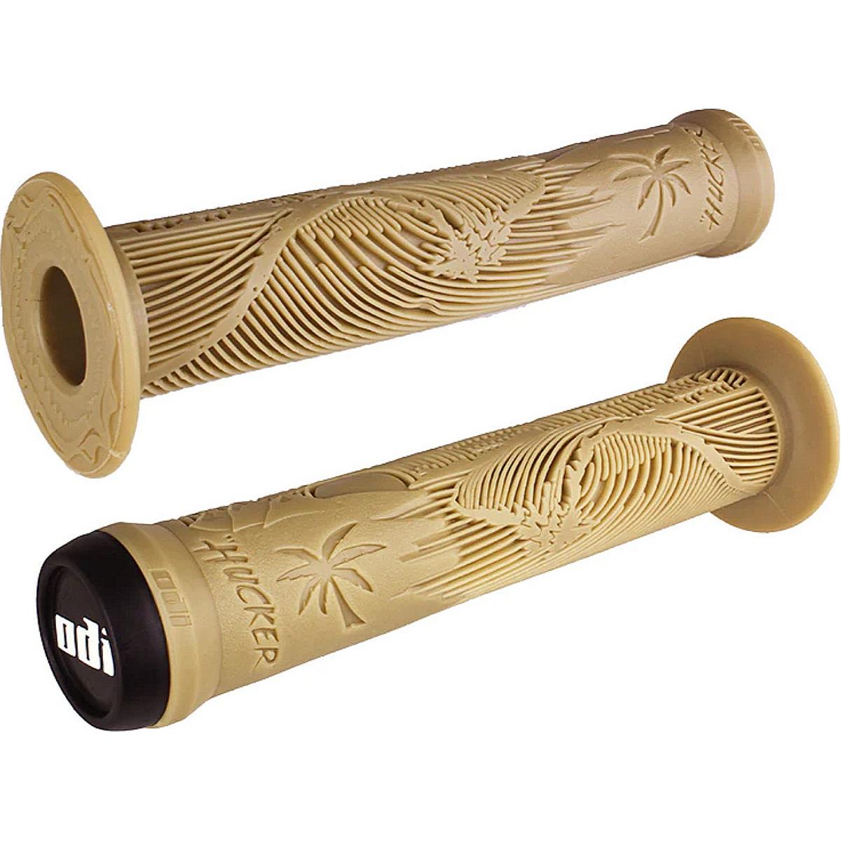 0711484194320 - Odi Hucker Signature Griffe mit hellbrauner Flansch 160 mm für BMX