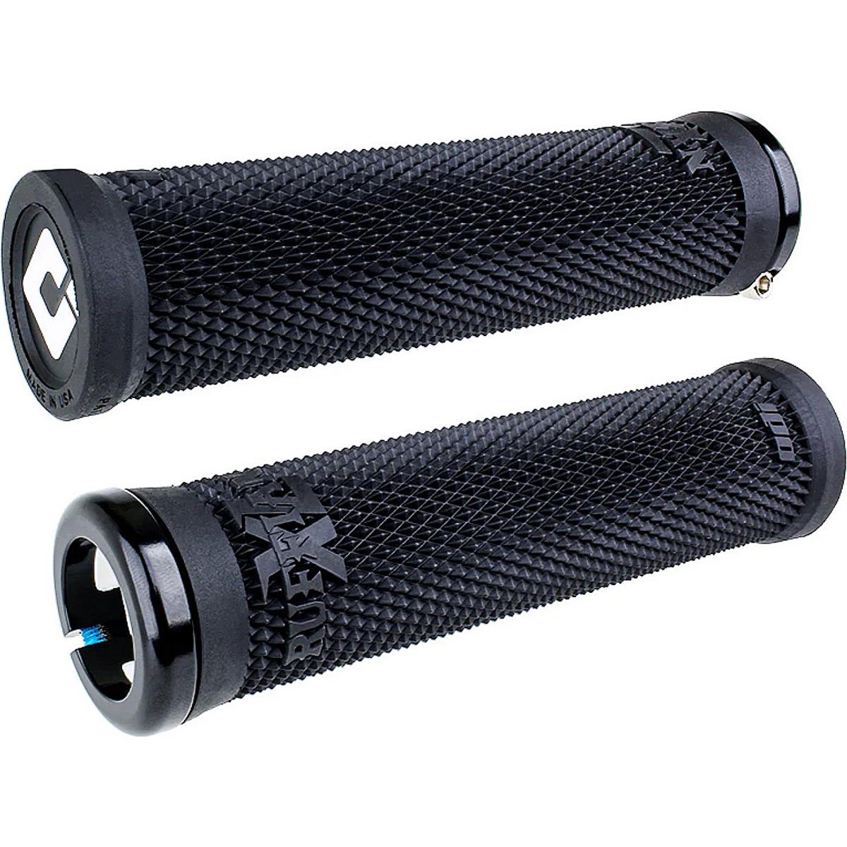 0711484194900 - Odi Grips Ruffian XL V21 Lock-On Schwarz mit schwarzen Klemmen 135mm