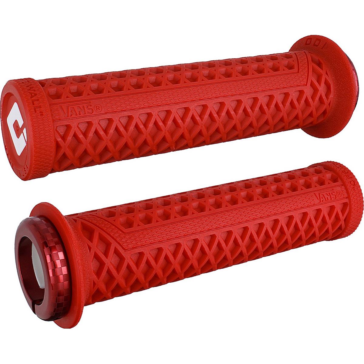 0711484195662 - Vans V21 Lock-On Griffe Rot mit passenden Klemmen 135mm für BMX und MTB