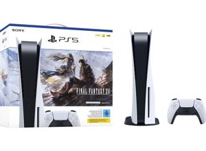 0711719569329 - PLAYSTATION 5 Konsolen-Set Final Fantasy XVI Bundle Spielekonsolen schwarz-weiß (weiß schwarz) PlayStation 5