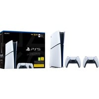 0711719581574 - PLAYSTATION 5 Spielekonsole Digital Edition (Slim) inkl zweitem DualSense Wireless-Controller Spielekonsolen weiß PlayStation 5 Bestseller