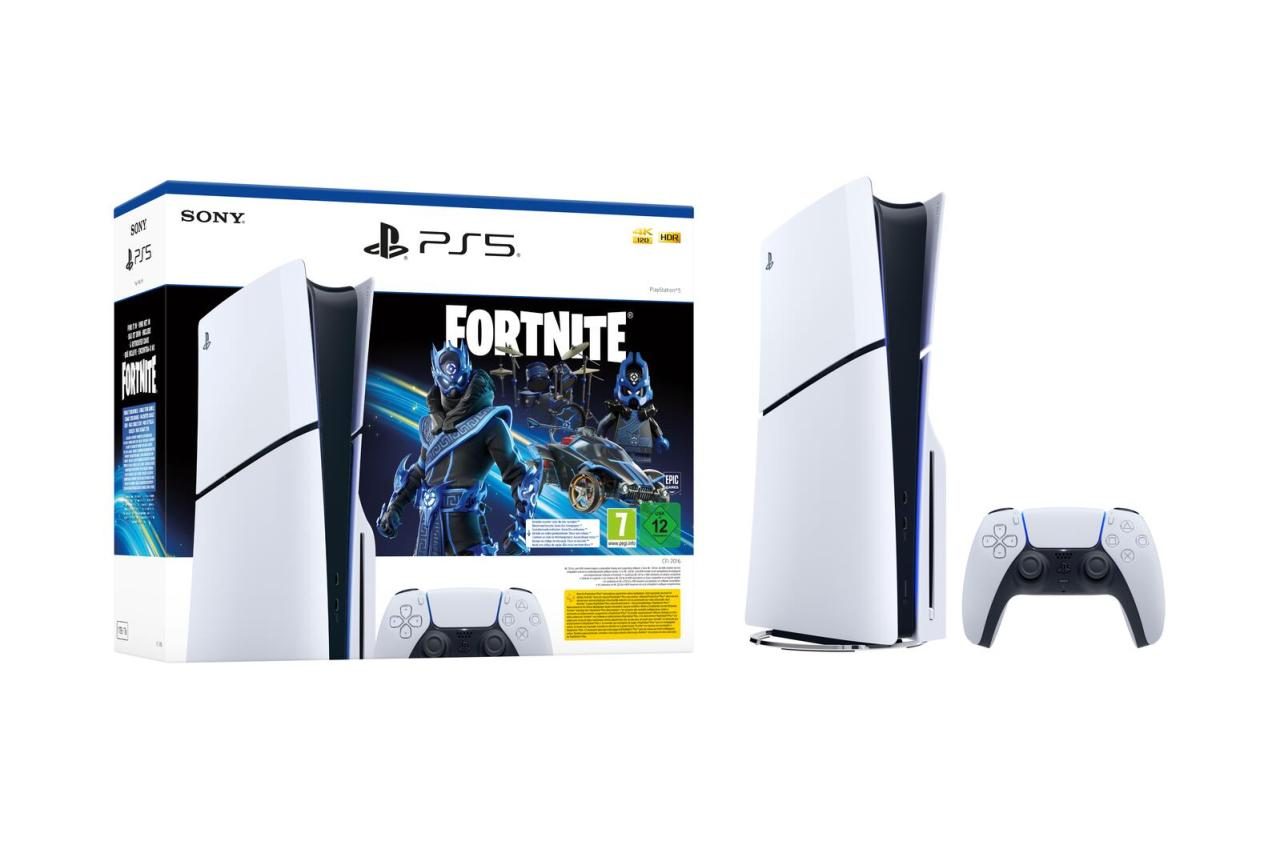 0711719593423 - PlayStation 5 Slim Konsole - Disc Version - Fortnite® Cobalt Star Bundle