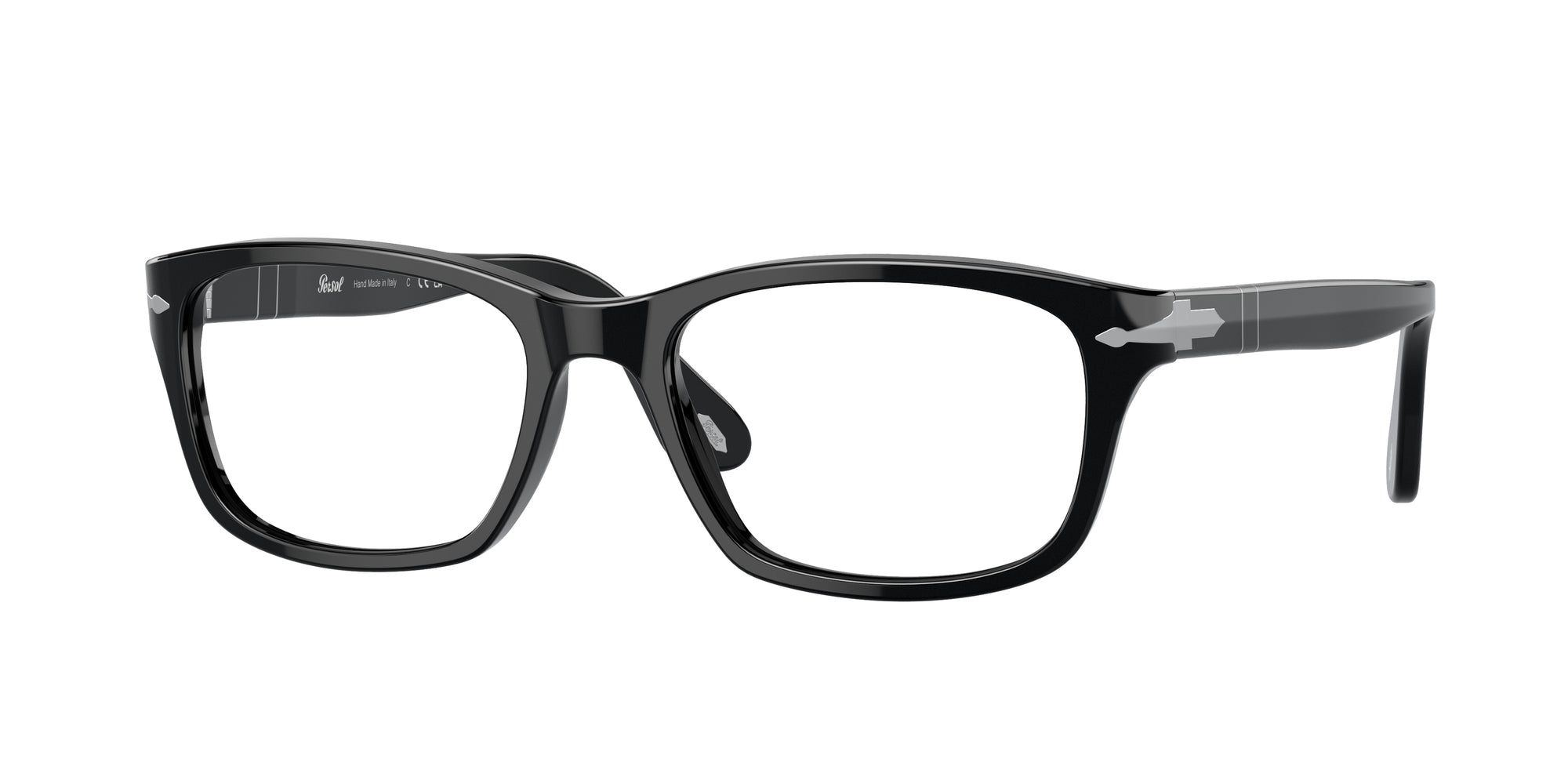 0713132371176 - Herren PO3012V  95 Rahmen von BRILLEN Acetat Schwarz Transparent Quadratisch Normal