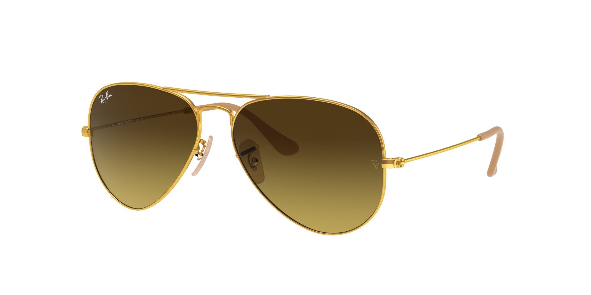 0713132584699 - Unisex RB3025 AVIATOR 112 85 Gläser SONNENBRILLEN Metall Gold Braun Pilot Normal Schattiert