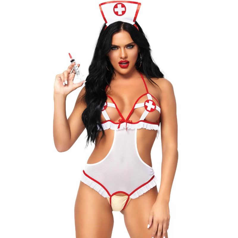 0714718532417 - LEG AVENUE - NURSE OFFENER TEDDY OHNE KREUZ EINE GRÖSSE 0714718532417 - LEG AVENUE - NURSE OFFENER TEDDY OHNE KREUZ EINE GRÖSSE