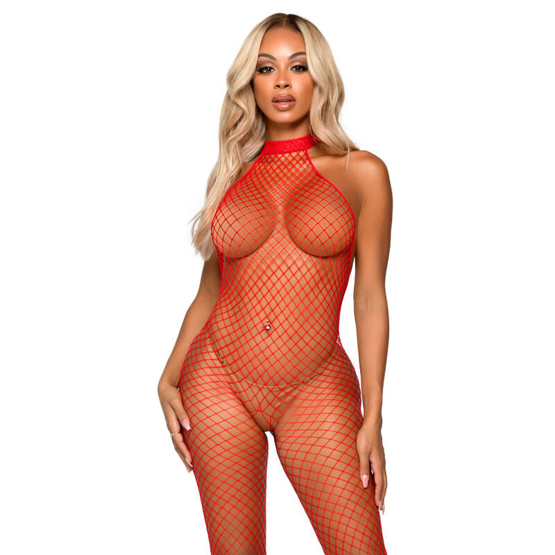 0714718561684 - LEG AVENUE - LE FRIVOLE BODYSTOCKING - RACER-HALS EINE GRÖSSE - SCHWARZ