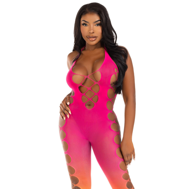 0714718570563 - LEG AVENUE - ANKLE BODYSTOCKING SUNSET