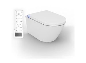 0716669491997 - Dusch-wc pro+ 1102 - Smarte Technik Gesäß- und Ladydusche Warmlufttrockner SoftClose-Sitz Nachtlicht 180°-Vortex-Spülung - Bernstein