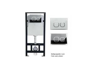 0716669495780 - WC-Vorwandelement G3004A inkl Betätigungsplatte - Modell wählbar Modell schwarz Glas