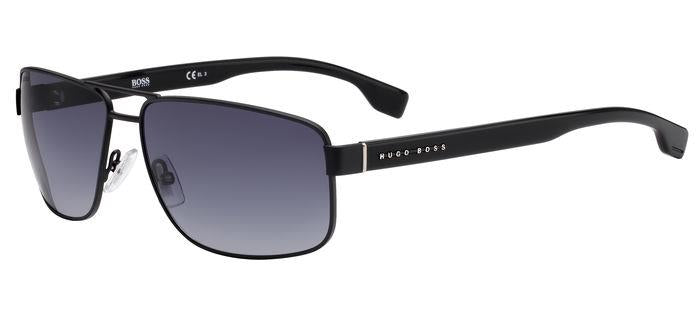 0716736116655 - Herren Boss 1035 S 003 9o Gläser SONNENBRILLEN Metall Schwarz-undurchsichtig Grau Quadratisch  Schattiert