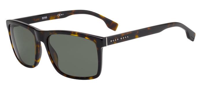 0716736116686 - Herren BOSS 1036 S 086 QT Gläser SONNENBRILLEN Acetat Havanna Grün Quadratisch