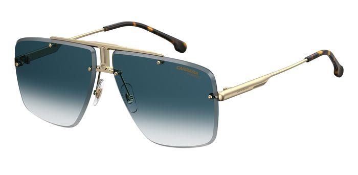 0716736126982 - Unisex CARRERA 1016 S 001 08 Gläser SONNENBRILLEN Metall Gold Blau Quadratisch  Schattiert