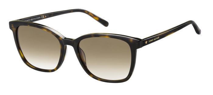 0716736227818 - Damen TH 1723 S 086 HA Gläser SONNENBRILLEN Acetat Havanna Braun Quadratisch  Schattiert